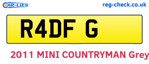 R4DFG are the vehicle registration plates.
