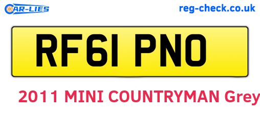 RF61PNO are the vehicle registration plates.