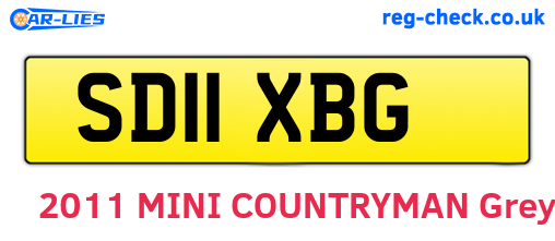 SD11XBG are the vehicle registration plates.