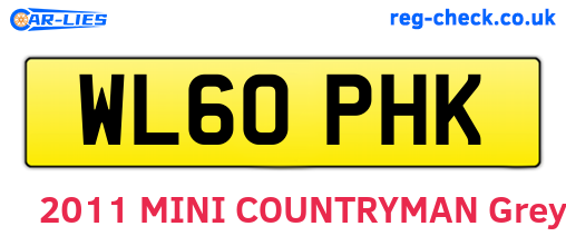 WL60PHK are the vehicle registration plates.