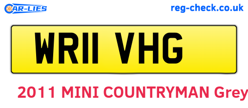 WR11VHG are the vehicle registration plates.