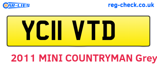 YC11VTD are the vehicle registration plates.