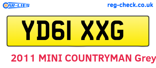 YD61XXG are the vehicle registration plates.