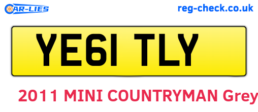 YE61TLY are the vehicle registration plates.