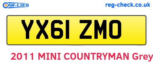 YX61ZMO are the vehicle registration plates.
