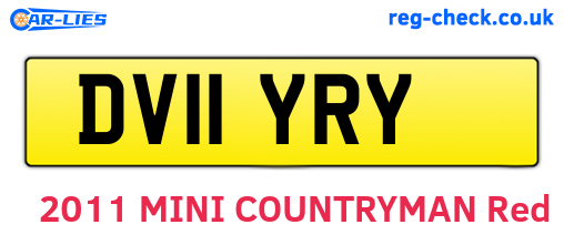 DV11YRY are the vehicle registration plates.