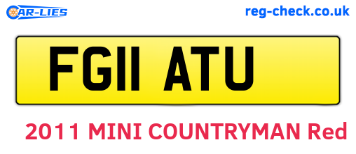 FG11ATU are the vehicle registration plates.