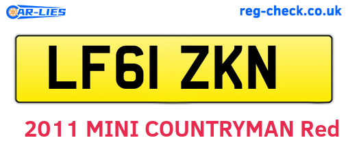 LF61ZKN are the vehicle registration plates.