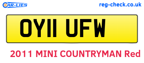 OY11UFW are the vehicle registration plates.