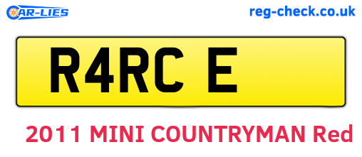 R4RCE are the vehicle registration plates.
