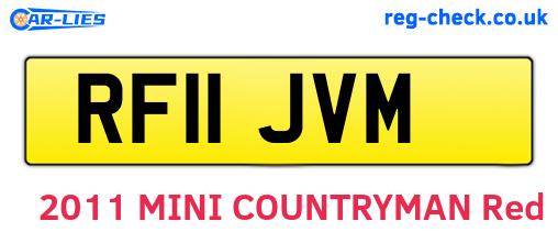 RF11JVM are the vehicle registration plates.