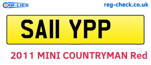 SA11YPP are the vehicle registration plates.