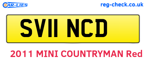 SV11NCD are the vehicle registration plates.