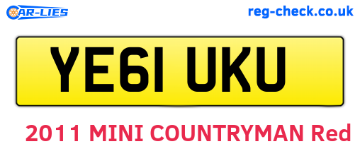 YE61UKU are the vehicle registration plates.