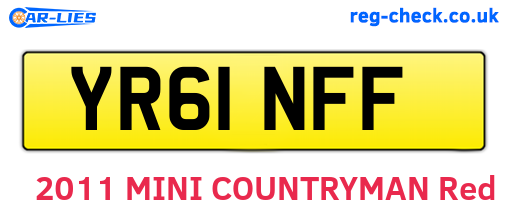 YR61NFF are the vehicle registration plates.
