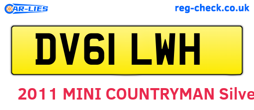DV61LWH are the vehicle registration plates.