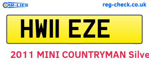 HW11EZE are the vehicle registration plates.