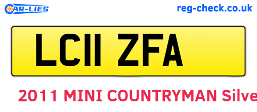 LC11ZFA are the vehicle registration plates.
