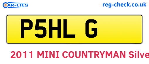 P5HLG are the vehicle registration plates.