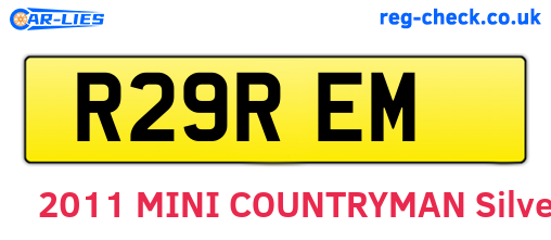 R29REM are the vehicle registration plates.