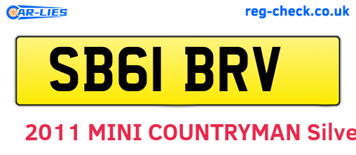 SB61BRV are the vehicle registration plates.