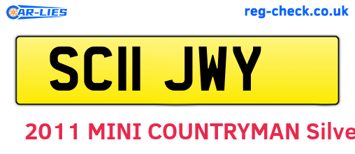 SC11JWY are the vehicle registration plates.
