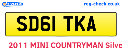 SD61TKA are the vehicle registration plates.