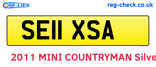 SE11XSA are the vehicle registration plates.