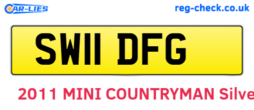 SW11DFG are the vehicle registration plates.