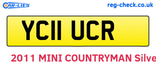 YC11UCR are the vehicle registration plates.