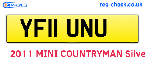 YF11UNU are the vehicle registration plates.