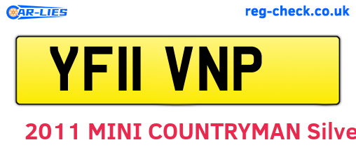 YF11VNP are the vehicle registration plates.