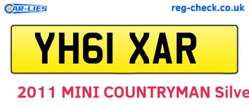 YH61XAR are the vehicle registration plates.
