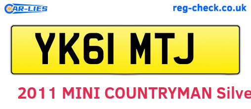 YK61MTJ are the vehicle registration plates.