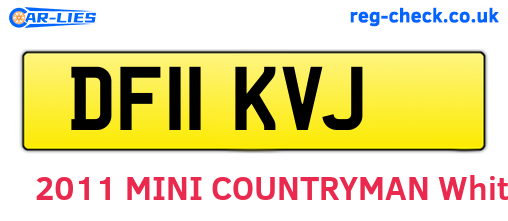 DF11KVJ are the vehicle registration plates.