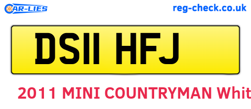 DS11HFJ are the vehicle registration plates.