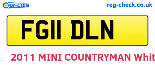 FG11DLN are the vehicle registration plates.