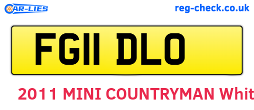FG11DLO are the vehicle registration plates.