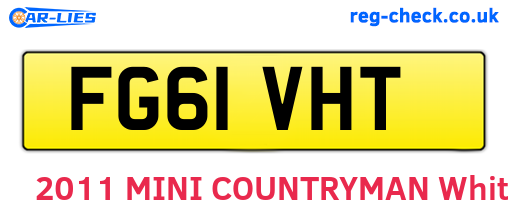 FG61VHT are the vehicle registration plates.