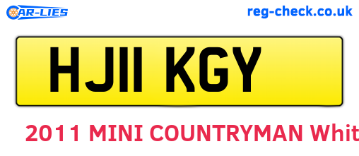 HJ11KGY are the vehicle registration plates.