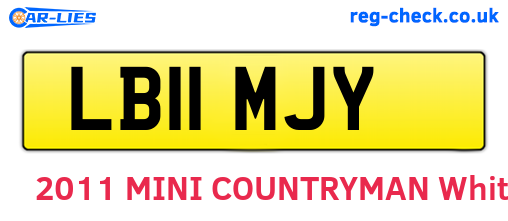 LB11MJY are the vehicle registration plates.