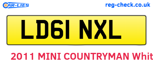 LD61NXL are the vehicle registration plates.