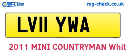LV11YWA are the vehicle registration plates.