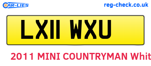 LX11WXU are the vehicle registration plates.