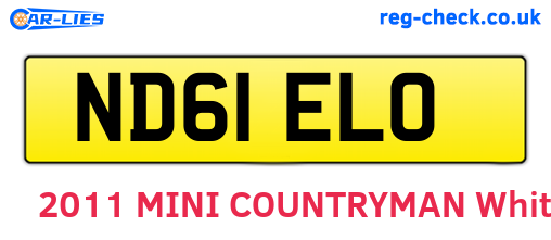 ND61ELO are the vehicle registration plates.