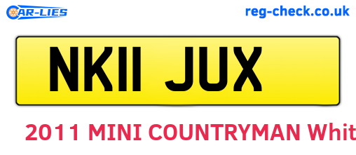 NK11JUX are the vehicle registration plates.