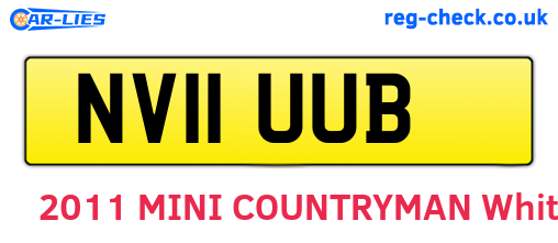 NV11UUB are the vehicle registration plates.