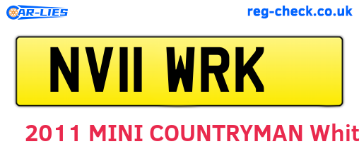 NV11WRK are the vehicle registration plates.
