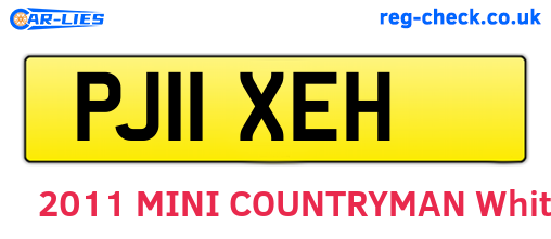 PJ11XEH are the vehicle registration plates.