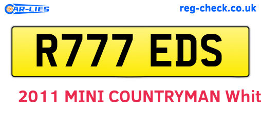 R777EDS are the vehicle registration plates.